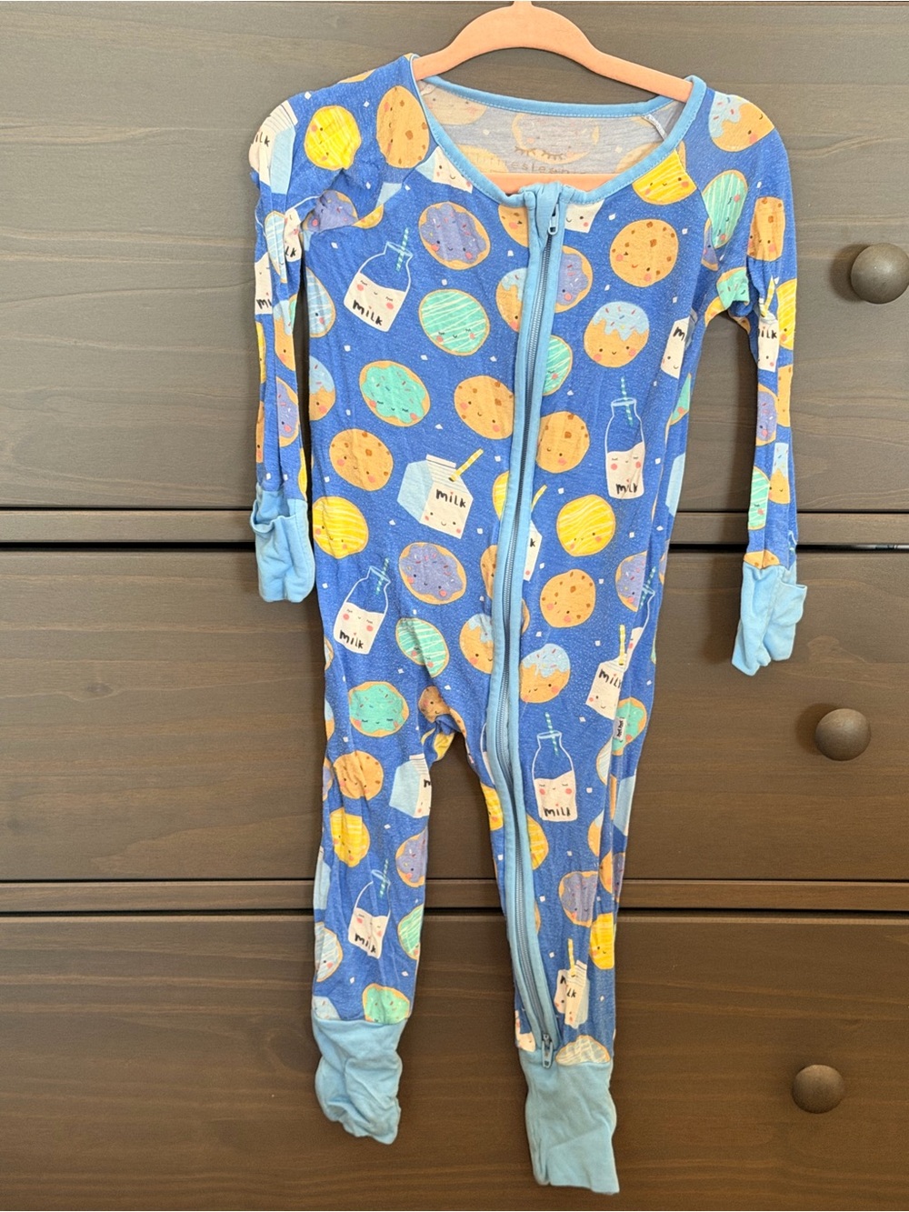 Little Sleepies Blue Cookie & Milk Zippy